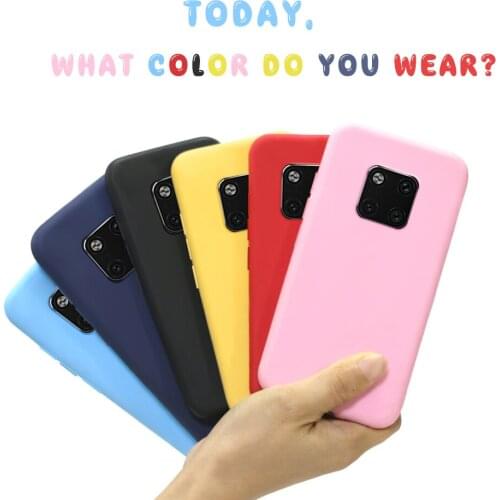 Candy Color Silicone Case For Huawei Mate 20 Pro Cover Ultra Slim Soft TPU Protective Phone Bumper For Huawei Mate 20 Pro Cases
