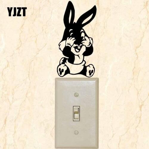 YJZT Smile Animal Vinyl Decal Kids Room Decor Art Cartoon Wal Switch Sticker Funny Pattern 17SS-0542