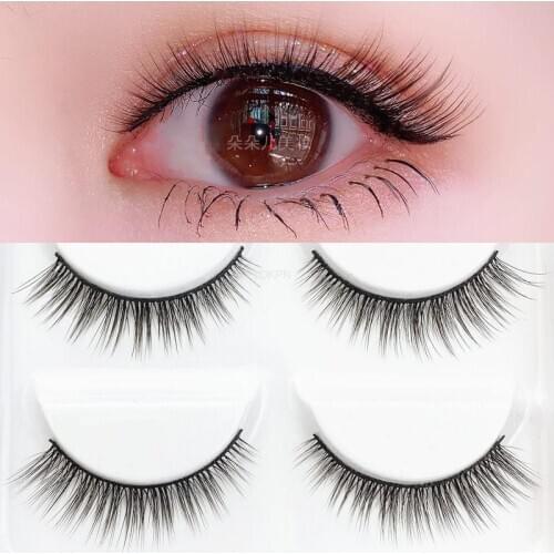 Yokpn 5 Pairs False Eyelashes Supernatural Fake Eyelashes Long Thick Soft Eye Tail Naked Makeup Daily Eyelashes Women
