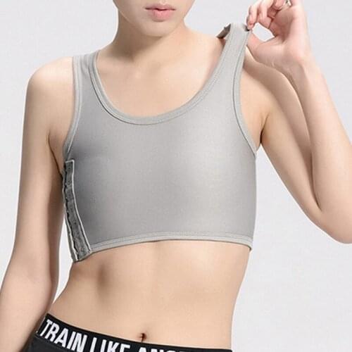 S-3XL Women Seamless Summer Short Vest Flat Breast Binder Les Corset Tomboy Lesbian Underwear Plus Size Tank Top Shaper Bustier