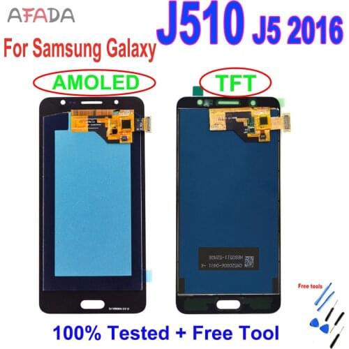 5.2' LCD For Samsung J5 2016 J510 LCD Display Touch Screen Digitizer Assembly J510 J510FN J510F J510M J510H /DS LCD Replacement
