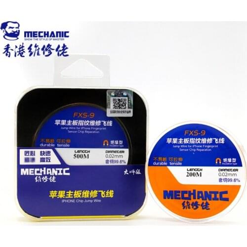 MECHANIC 0.02mm Copper 99.6% Insulated Fly Line Jump Wire Motherboard Fingerprint Sensor Chip Reparation for Iphone 200M/500M