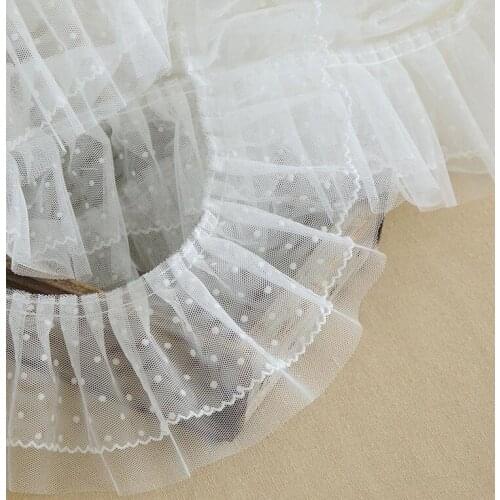 2 Meters Blue Khaki Lace Ribbon DIY Craft Embroidered Net Beautiful Lace Trim Fabrics For Sewing Supplie Decoration