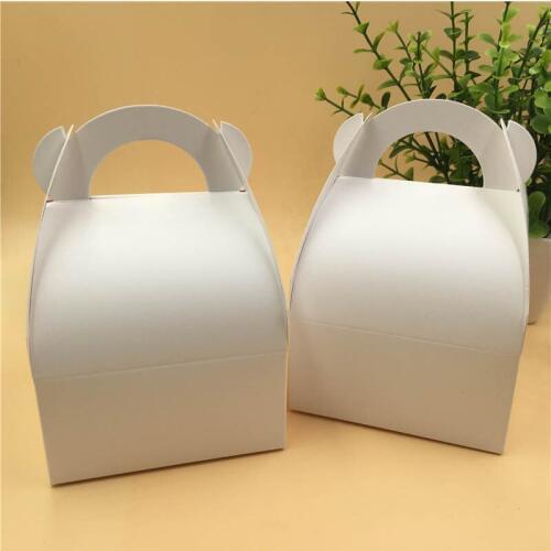 12PCS/Lot Kraft Paper DIY Handmade 10x10x14.5cm Boxes For Wedding Christmas Apples Candy Display Package Cardboard Carry Boxes