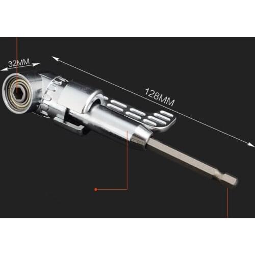 128x32mm, Angle Extension Socket Adapter Hex Magnetic Screwdriver Angled Bit Holder, 1pcs