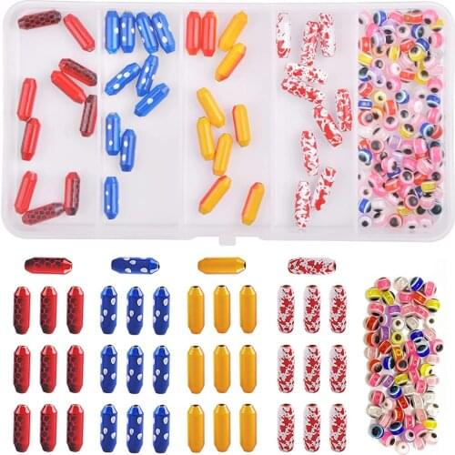 140Pcs/Box Spinner Fishing Lures DIY Including Mixed Color Brass Fishing Sinker Weights Fish Eye Beads Spinner Bait Making Kit