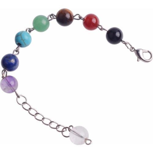 18cm 7 Chakra Stone Choker Chains Necklace Fashion pierre naturelle pendentif Women Men Jewelry Findings