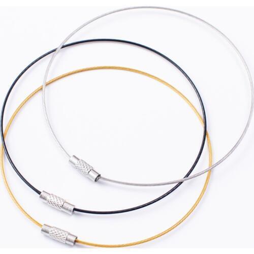 20pcs/lot Wholesale 20cm 23cm Simple Gold Silver Black Screws Wire bracelets Bangle for DIY Jewelry Making Handmade Crafts Women