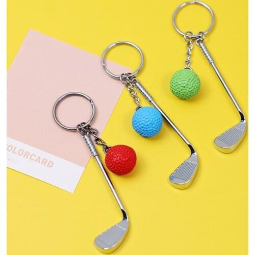 2021 Creative Golf Ball Imitated Sports Game Cute Keychain For Women Key Chains Ring Car Bag Pendent Accessories D420
