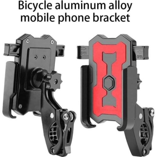 360 Aluminum Alloy Mobile Phone Holder Rotatable Support Adjustable Bicycle Support, Non-slip Mountain Bike Mobile Phone Support