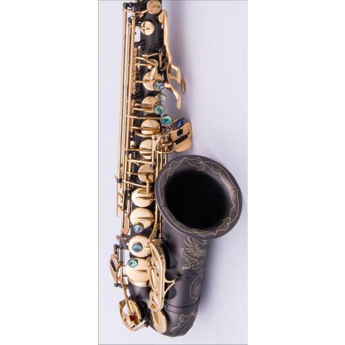 Custom New Alto Saxophone Beautiful Looks Musical Instruments Black Gold Alto Sax Beginner Professional Performance and Case