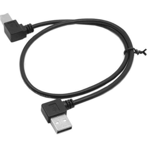 Chenyang Right Angled USB 2.0 A Male to B Male Printer Scanner 90 Degree Cable 50cm 100cm