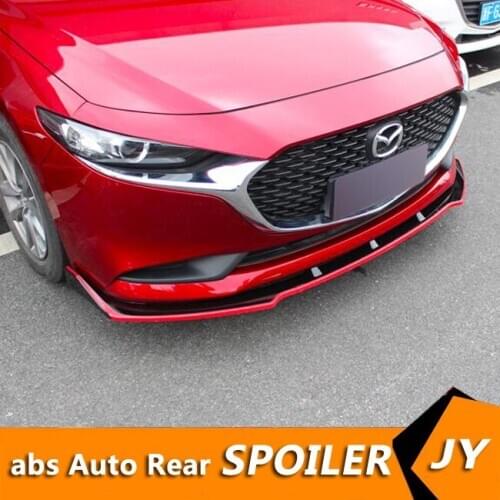 For Mazda 3 Axela Body kit spoiler 2020-2021 Axela 3D ABS Rear lip rear spoiler front Bumper Diffuser Bumpers Protector