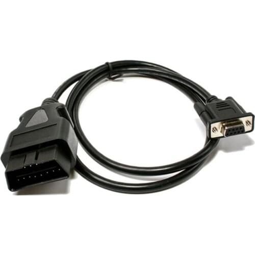 OBD 2 Cable 16 Pin To DB9 Female Serial Port RS232 Adapter Connector Car Cable 1.13 Meter 16PIN TO DB9 Serial RS232 OBD2 CABLE