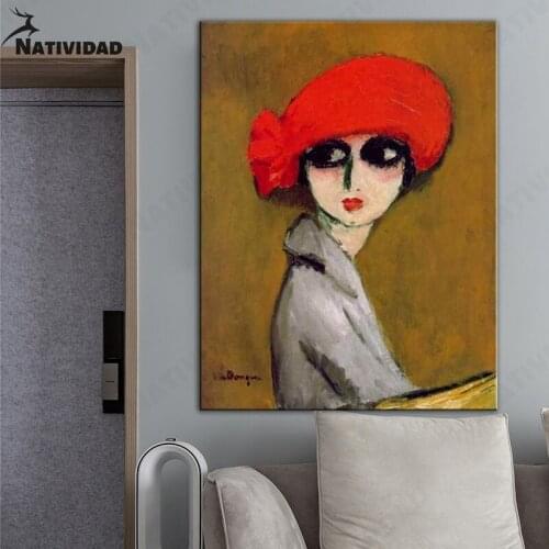 Retro Character Oil Painting Poster Decor Abstract Art Canvas Painting Nordic Kraft Paper Living Room Bedroom Home Decoration