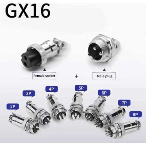 1set GX16 2-10 Pin Male & Female 16mm L70-78 Circular Aviation Socket Plug Wire Panel Connector Free Shipping butt plug