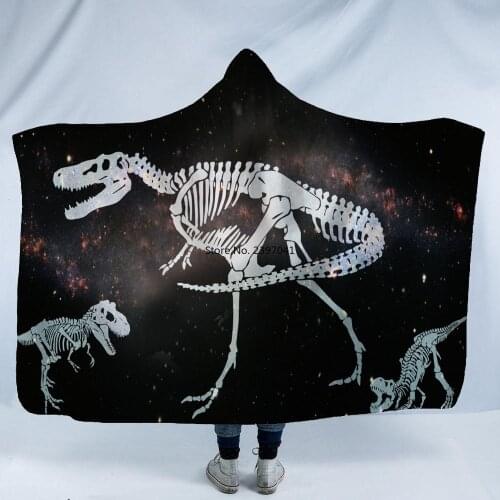 Dinosaur Octopus Hooded Blanket Super Soft Back to School Blanket with Cap Warm Blanket For Couch Throw Travel Anime Blanket