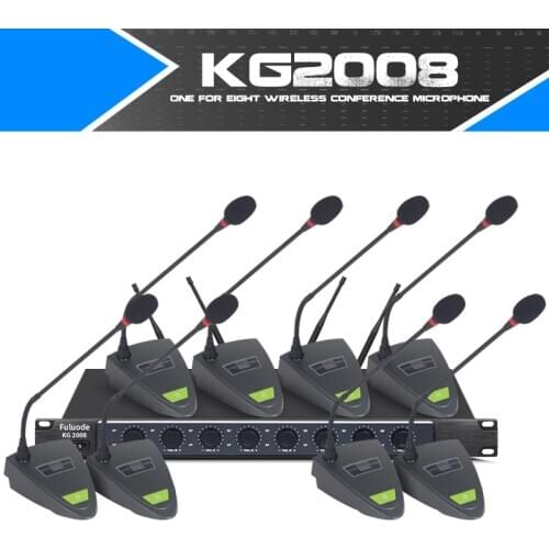 One drag eight wireless conference microphone capacitance gooseneck anti noise microphone conference system