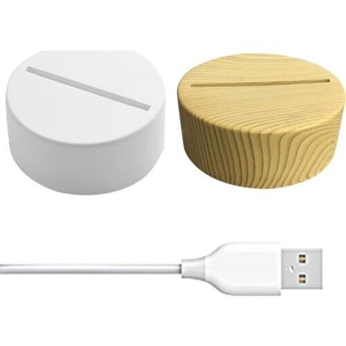 Handmade Ornament Night Lamp Base Stand LED Light 3D Crystals Glass Resin Art Dispaly Base M06 21 Dropshipping