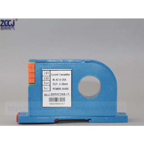 Perforation AC 0-20A Current Transmitter 4-20mA,0-20mA ,0-5V ,0-10V output Perforated ac ampere signal transducer