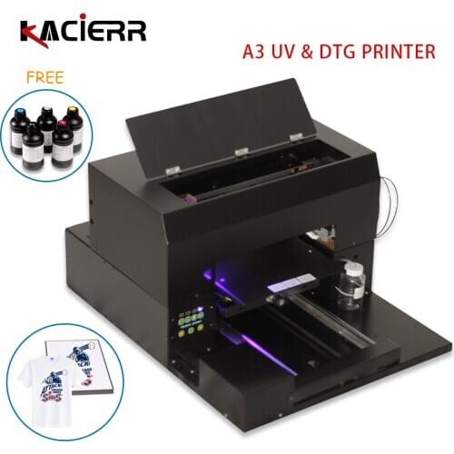 Factory price A3 UV flatbed printer for pencil case/lighter/TPU/PVC/metal/wood/3D relief printing