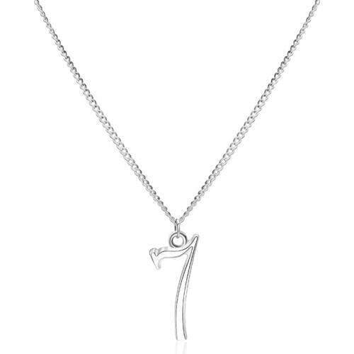 Gift Digital 7 Roman Arabic Numeral Sign time chain Necklace Numbers name symbol Logo Family Friend Birthday date Jewelry