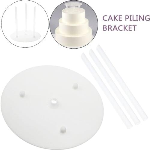 Multi-Layer Stands 6/8/10inch Cake Stands Support 3pcs Straws Legs Plastic Party Birthday Cake Support Frame Piling Bracket Tool