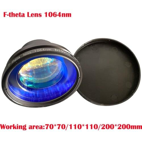 F-theta Lens Field Lens 1064nm 70x70-300x300mm F100-420nm for 1064nm YAG Optical Fiber Laser Marking Machine Parts