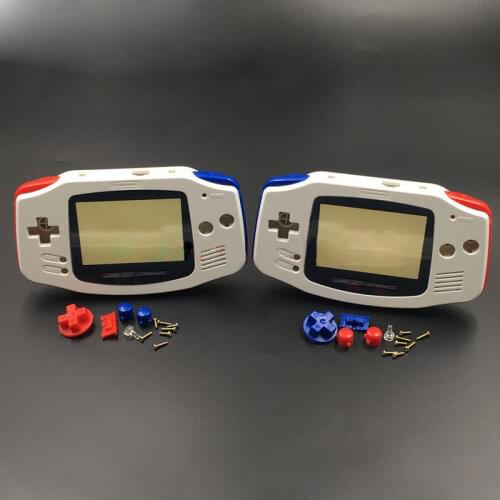 DIY Full set housing shell cover case w/ conductive rubber pad buttons for Game Boy Advance GBA console