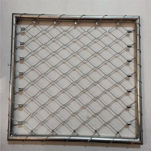 Durable AISI304 316 Stainless Steel Ferruled Wire Rope Mesh Cable Wire Mesh Net