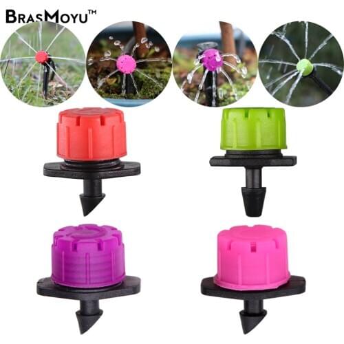 Garden Drip Irrigation Kit Micro Mist Spray Cooling System 4/7mm Hose Automatic Watering Sprinkler Dripper With Tee Connector