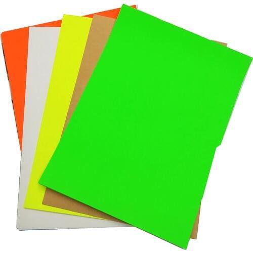 5 color A4 size 8.26x11.7inch can auto Self adhesive color paper and advertisement sticke paper
