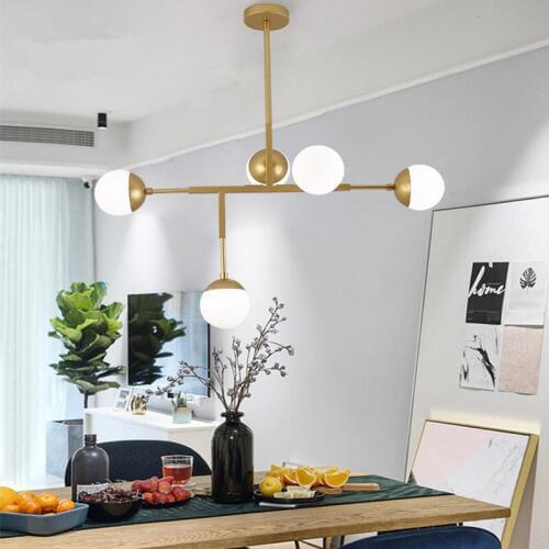 5 Heads Modern Creative Art Molecular Pendant Light Loft Livingroom Study Bedroom Coffee Shop Bar Led Hanging Light Fixtures
