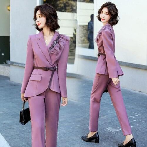 Korean blazer set women suits work suits for women pants set suit women 2 piece set office attire pants suits for women