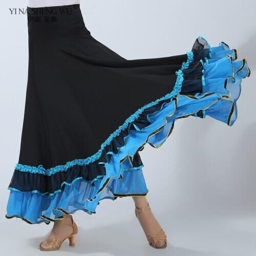 Bellydancing Practice Large Swing Long Skirts Adult Gypsy Belly Dance Costumes For Oriental Dance Skirt Spanish Flamenco Skirt