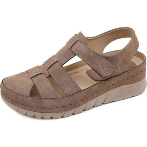 Vintage Wedge Sandals Woman Summer Casual Sewing Women Shoes Female Ladies Platform Retro Sandalias Plus Size light ladies q115