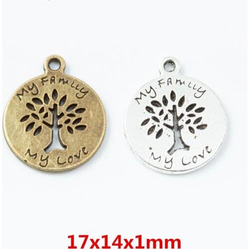 30pcs Vintage Ancient tree zinc alloy charms pendant suitable for DIY Bracelet Necklace metal jewelry accessories 6836