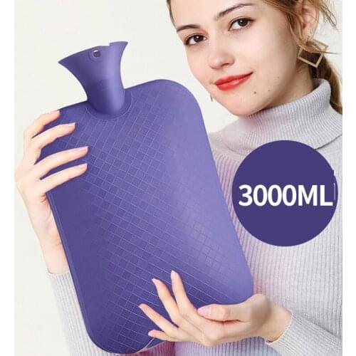 3000ml Large Capacity Hot Water Bag for Female Elders Keep on Body Feet Hand Warmer Water-filling PVC Water Bottle Winter Warm