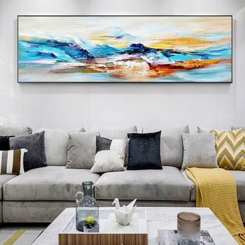 Abstract Canvas Paintings On The Wall Posters And Prints Modern Seascape Canvas Art Pictures For Bed Room Cuadros Wall Art Decor