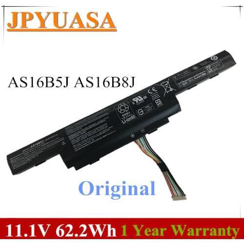 7XINbox 11.1V 62.2wh 5600mAh Original AS16B5J AS16B8J Laptop Battery For Acer Aspire E5-575G-53VG Series 15.6" 3ICR19/662-2