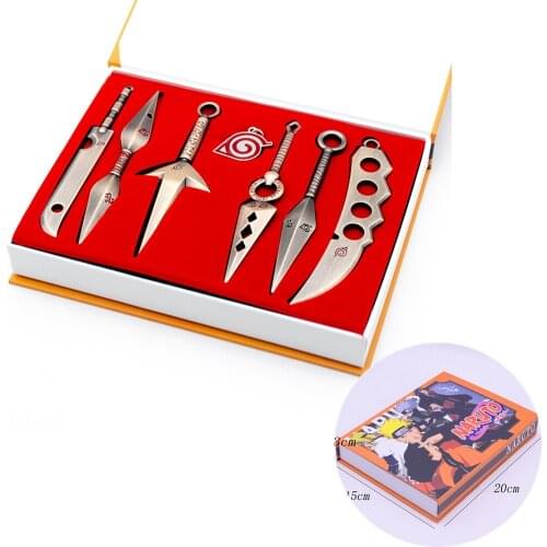 Anime Accessories Alloy Toy 13cm Swords Knife Kakashi Akatsuki Kunai Shuriken Figure Weapons Toys Cosplay Props Boy Gift collect
