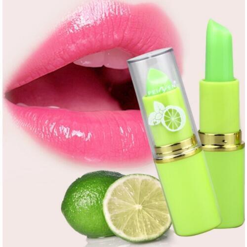 Lip Balm Women Long Lasting Moisturizer Waterproof Lemon Lip Balm Makeup Nutritious Temperature Change Color Lip Stick