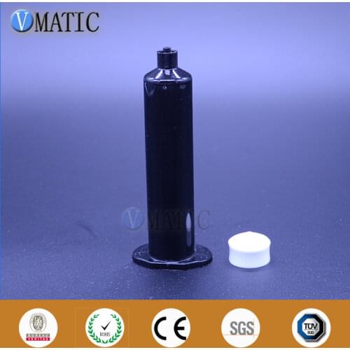 Free Shipping 30cc/ml Dispensing Syringe Us Style Newest UV Black Plastic Dispenser Pneumatic Syringe With Piston