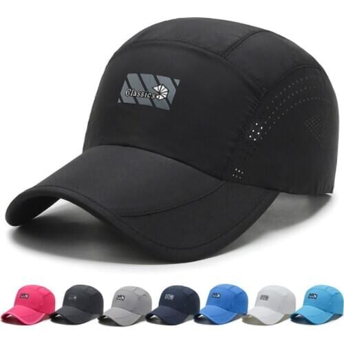 Unisex Summer Adjustable Quick Drying Baseball Cap Women Outdoor Sun Hat Polyester Breathable Sports Snapback Caps for Men