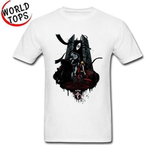 Fullmetal Alchemist Brotherhood Tshirt Alchemy Japanese Anime Funny T-Shirts Fashion Print Comic White T Shirt Boy
