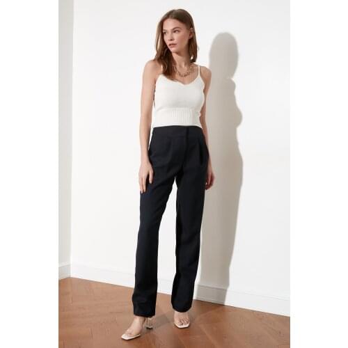 Trendyol Draped Pleated Wide Bell-Bottomed Pants TWOSS19WX0017