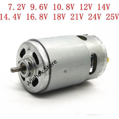 RS550 7.2V 9.6V 10.8V 12V 14.4V 16.8V 18V 21V 24V 25V Motor for BOSCH DeWALT HITACHI MAKITA METABO Milwaukee Hilti Ryobi RS-550
