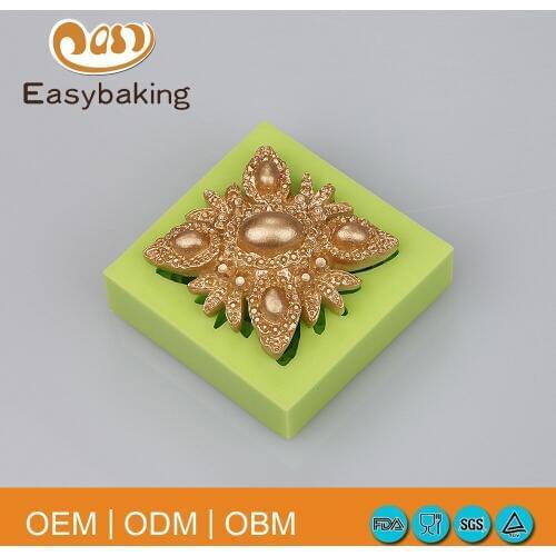 Square shape Food grade silicon mold jewelry shape fondant cake decoration tools