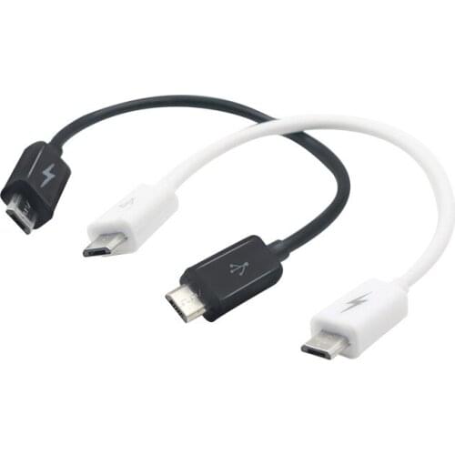 Micro USB Male To Micro USB Male OTG Converter Adapter Lead Data Cable Charging Cord for Phone Table