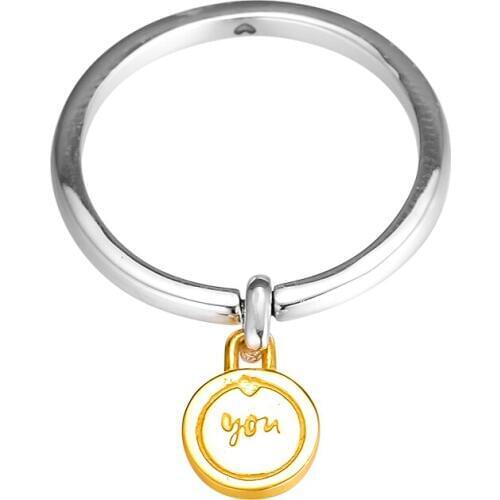 Shine Medallion of Love Ring Authentic 925 Sterling silver Jewelry Ring For Woman European Style Silver Rings For Jewelry Making